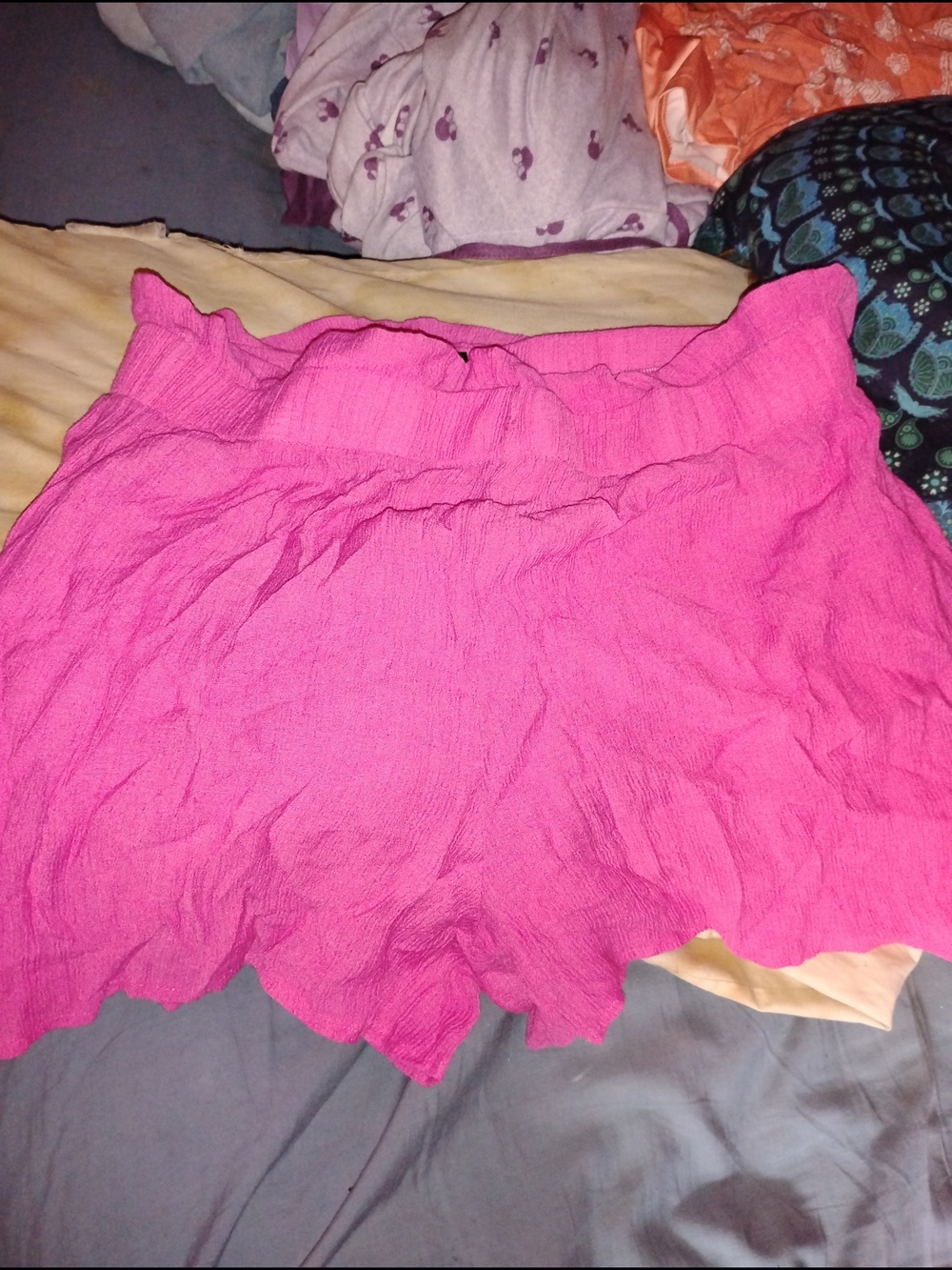 SHEIN Curve Plus Size Hot Pink Ribbed Shorts